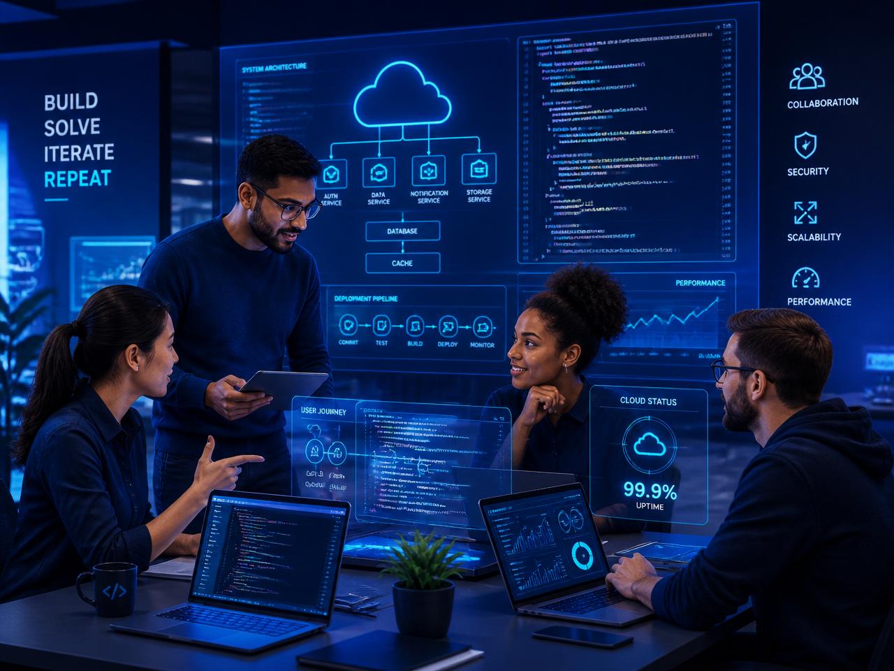 The Siddhantraj engineering team collaborating on software